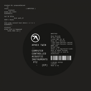Aphex Twin - Computer Controlled Acoustic Instruments Pt. 2 Artwork