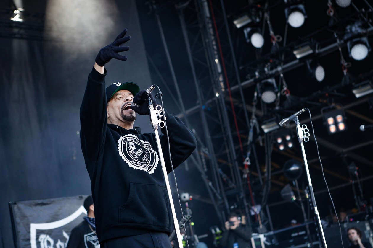 Gern gesehene Gäste am Ring: Ice-Ts Hardcore/Metal-Gang. – Body Count.