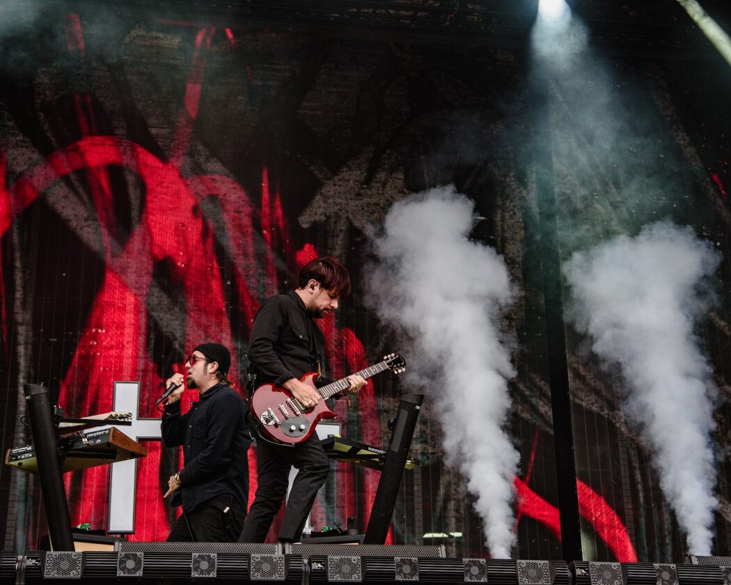 Setzten am Sonntag ein fettes Ausrufezeichen: Chino Moreno und Shaun Lopez. – Crosses.