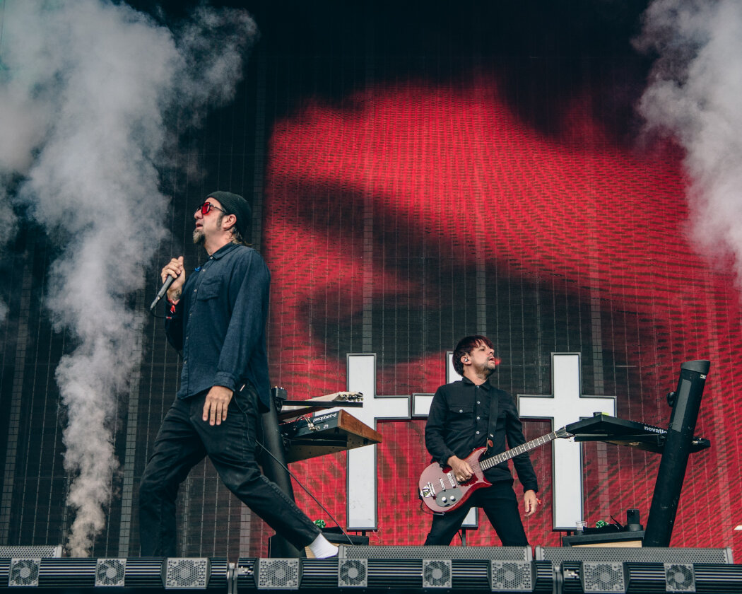 Setzten am Sonntag ein fettes Ausrufezeichen: Chino Moreno und Shaun Lopez. – Crosses.