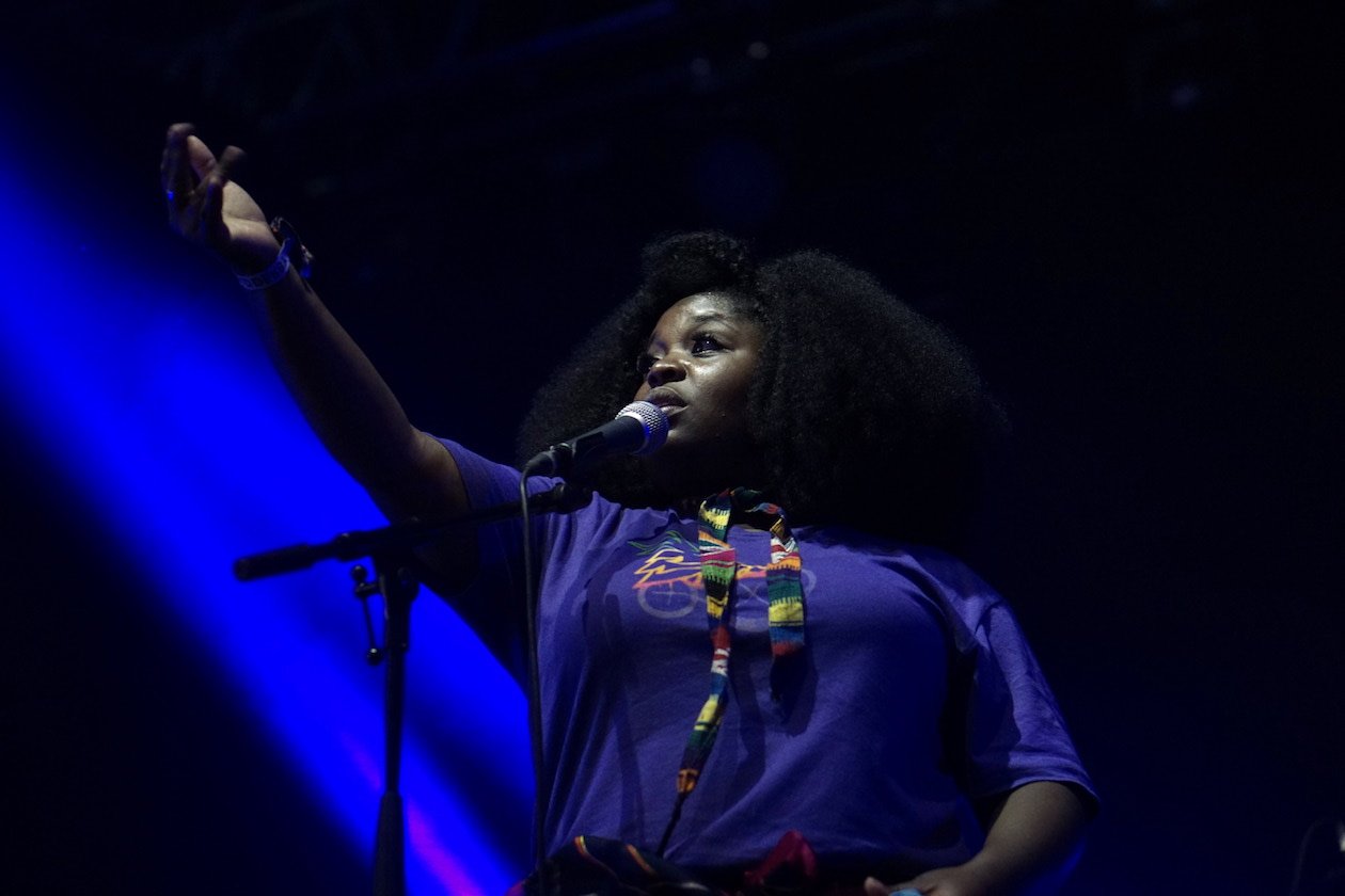 Gut 15.000 Besucher kamen zur achten Festivalauflage auf das Mannheimer Maimarktgelände. – Tank And The Bangas.