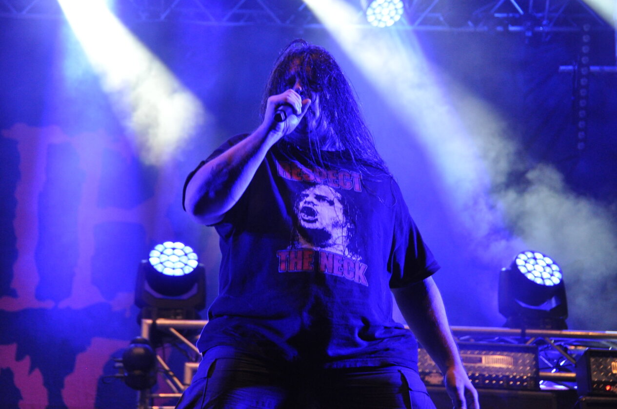 Düster, düster, am düstersten: Mayhem, Cannibal Corpse, Dismember, Alcest, Dark Funeral u.a. beim Extreme Metal-Festival in Thüringen. – George "Corpsegrinder" Fisher.