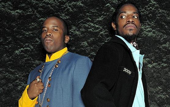 Das Hip Hop-Duo, Dre und Big Boi, in den verschiedensten Outfits... – Outkast