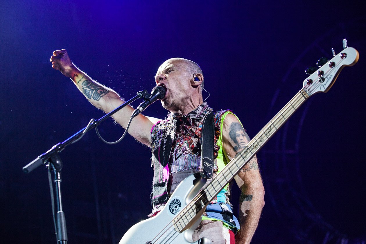 Red Hot Chili Peppers – Headliner am Festivalsamstag. – Flea.